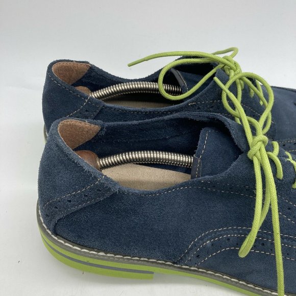 Florsheim Mens Suede Leather Oxford Shoes Blue Size 12M - Picture 9 of 10